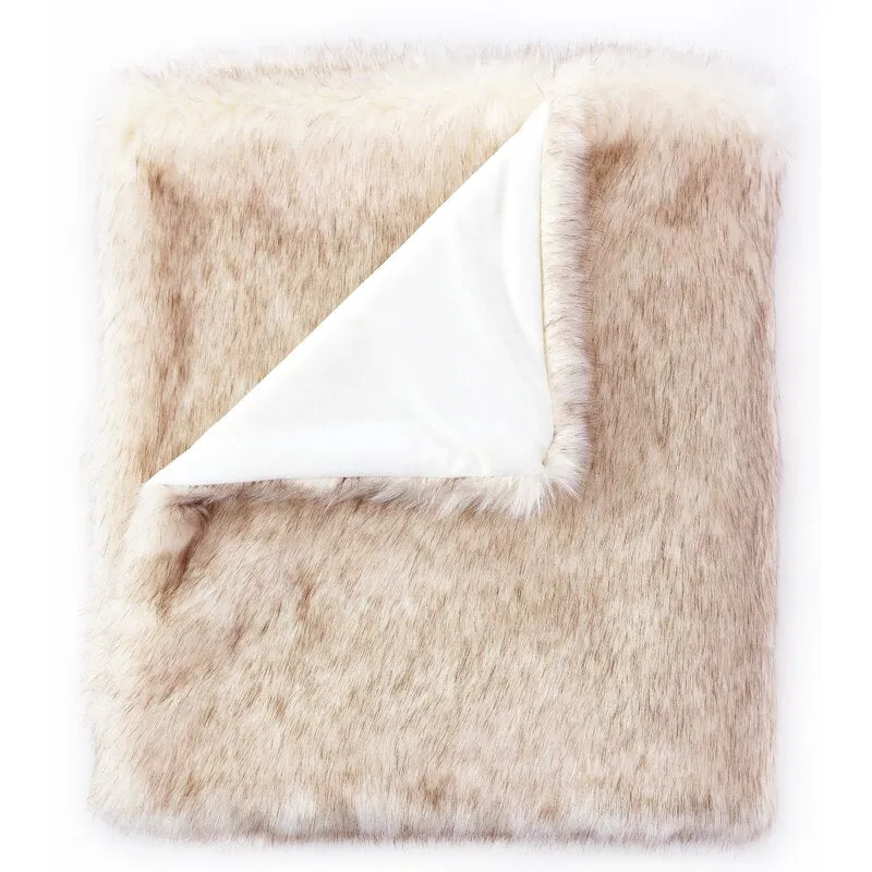 Thiele Luxury Tip Dye Throw in Beige Mink by Mistana! Retails $103  on Sale!