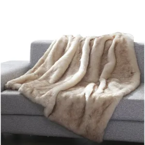 Thiele Luxury Tip Dye Throw in Beige Mink by Mistana! Retails $103  on Sale!