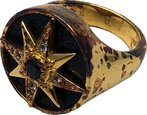 Thomas Sabo Jewellery Metallic Cosmic Star Signet Ring Ring Size J One Size