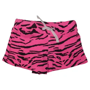 Tiger Stripe Mini Shorts-Neon Pink
