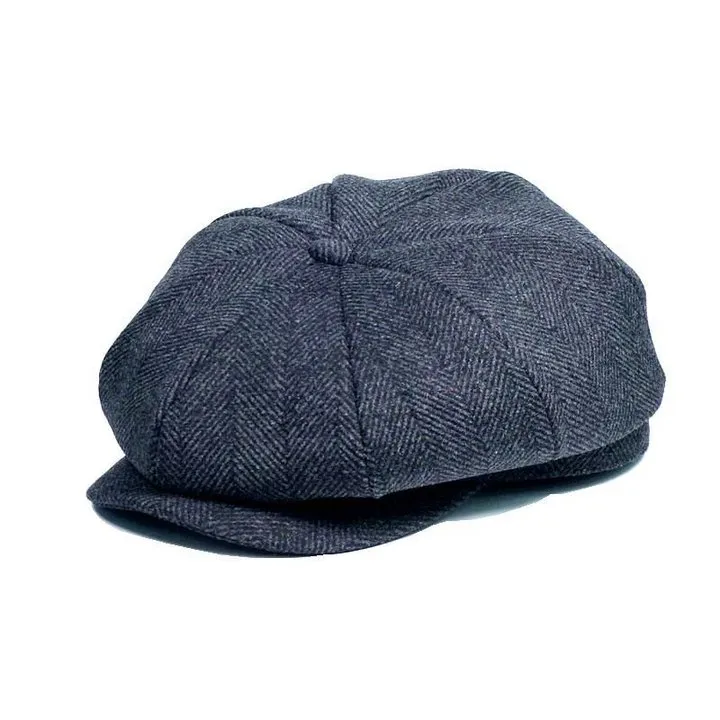 Tommy Shelby Peaky  Newsboy Hats Vintage Herringbone Octagon Cap