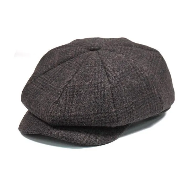 Tommy Shelby Peaky  Newsboy Hats Vintage Herringbone Octagon Cap