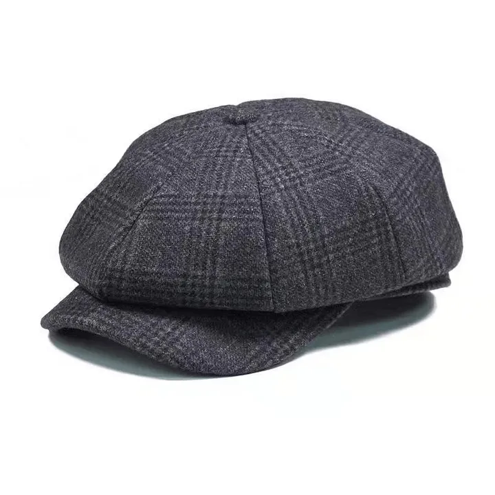 Tommy Shelby Peaky  Newsboy Hats Vintage Herringbone Octagon Cap