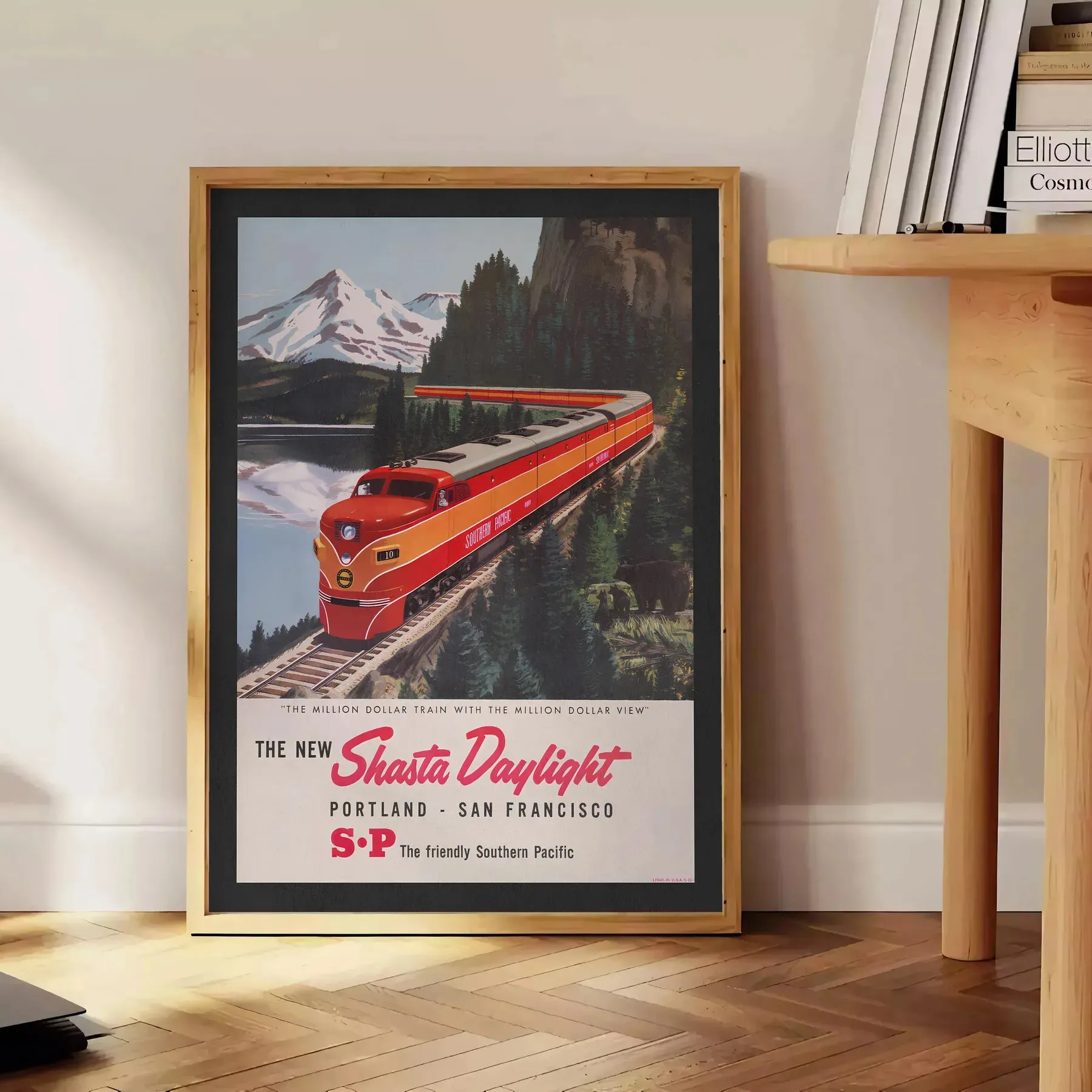 Train Portland San Fransisco Vintage Travel Poster Wall Print