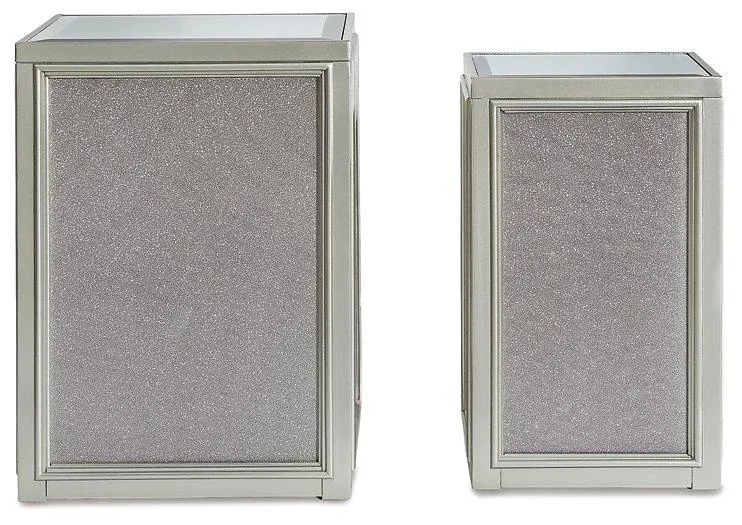 Traleena Silver Finish Nesting End Table (Set of 2)