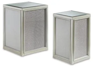 Traleena Silver Finish Nesting End Table (Set of 2)
