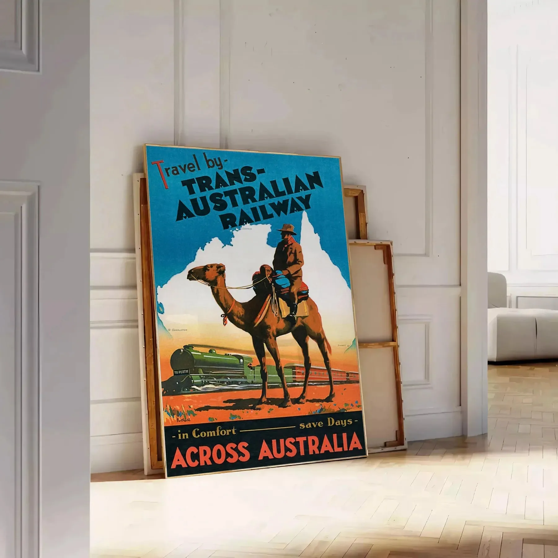 Trans Australia Travel Poster Poster