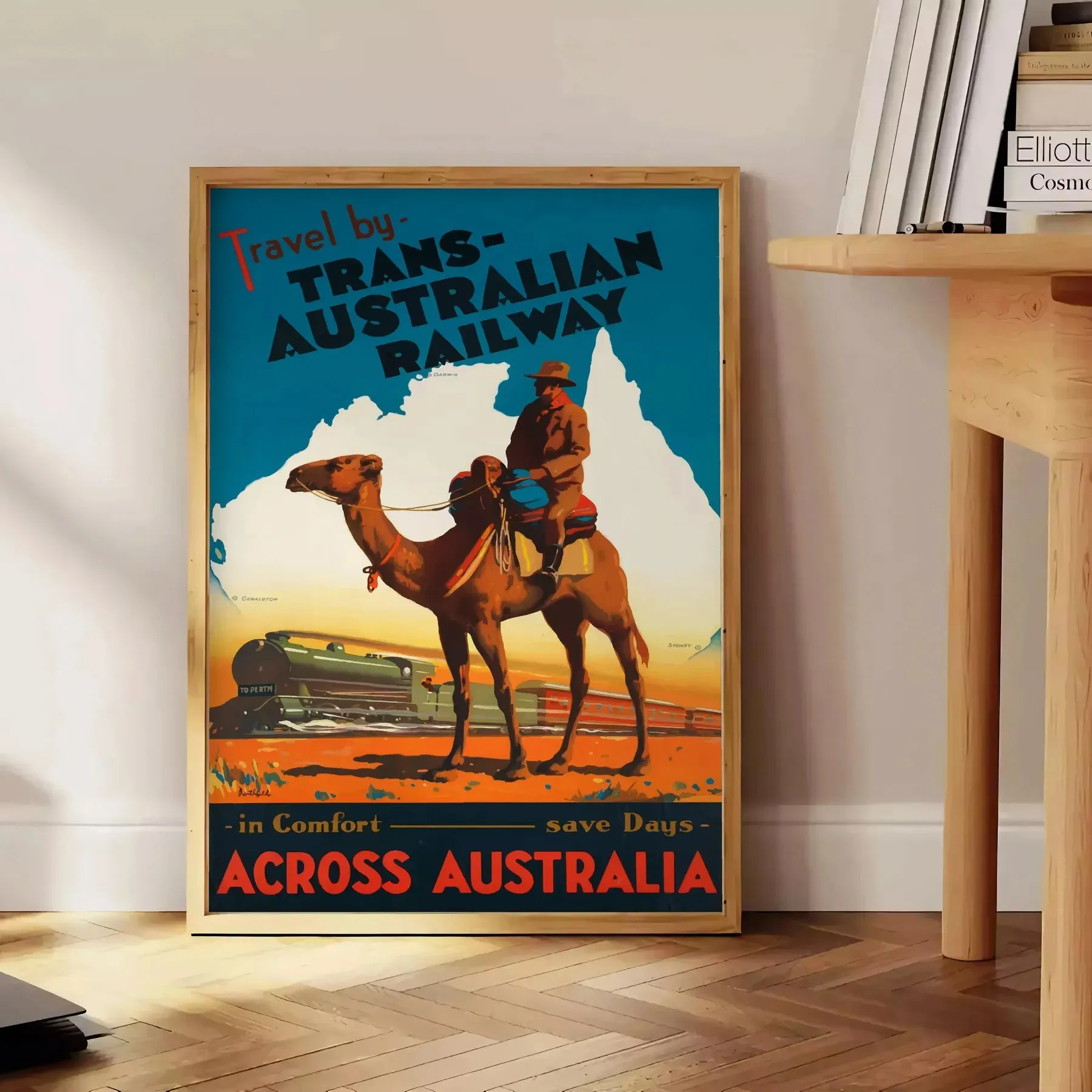 Trans Australian Railway Travel Poster Poster