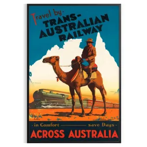 Trans Australian Railway Travel Poster Poster