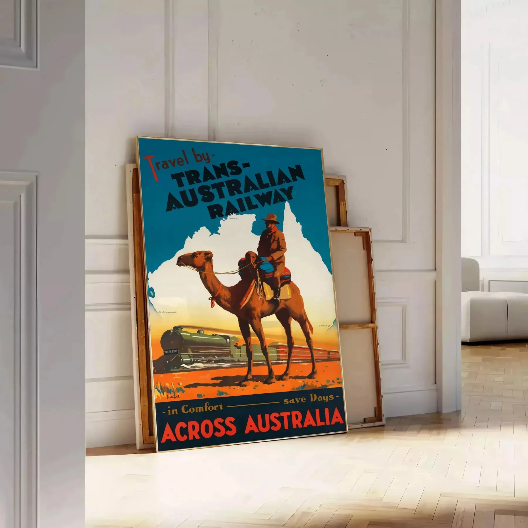 Trans Australian Railway Travel Poster Poster