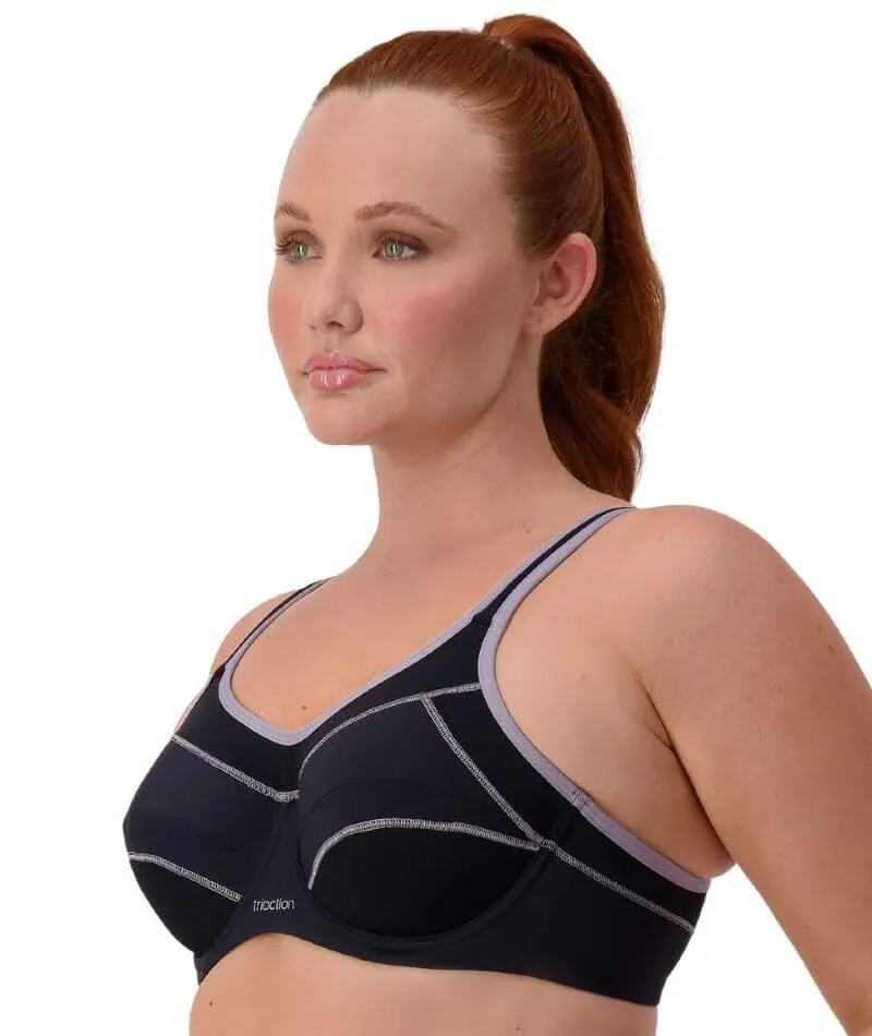 Triumph Triaction Performance Sports Bra - Black / Silver