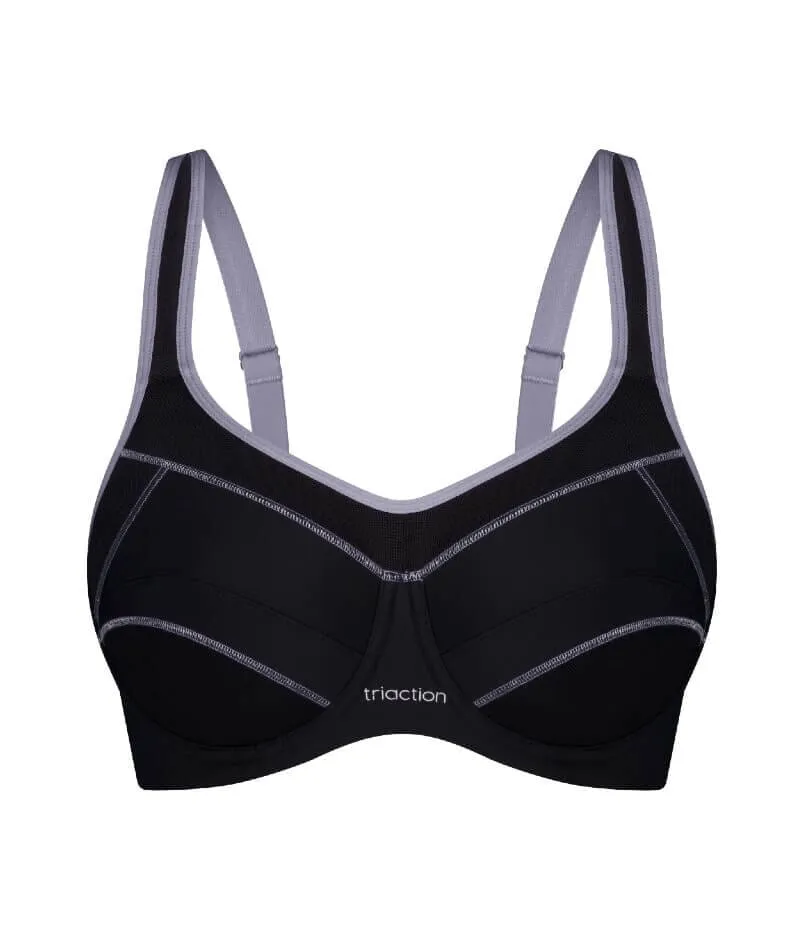 Triumph Triaction Performance Sports Bra - Black / Silver
