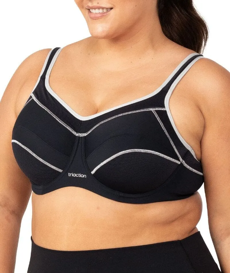 Triumph Triaction Performance Sports Bra - Black / Silver