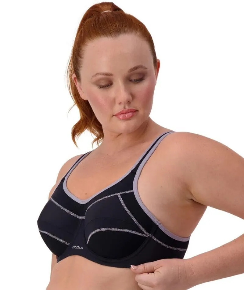Triumph Triaction Performance Sports Bra - Black / Silver