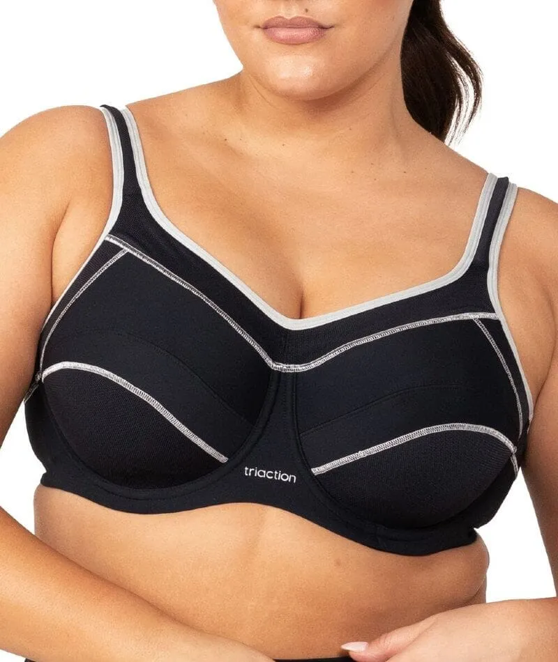 Triumph Triaction Performance Sports Bra - Black / Silver