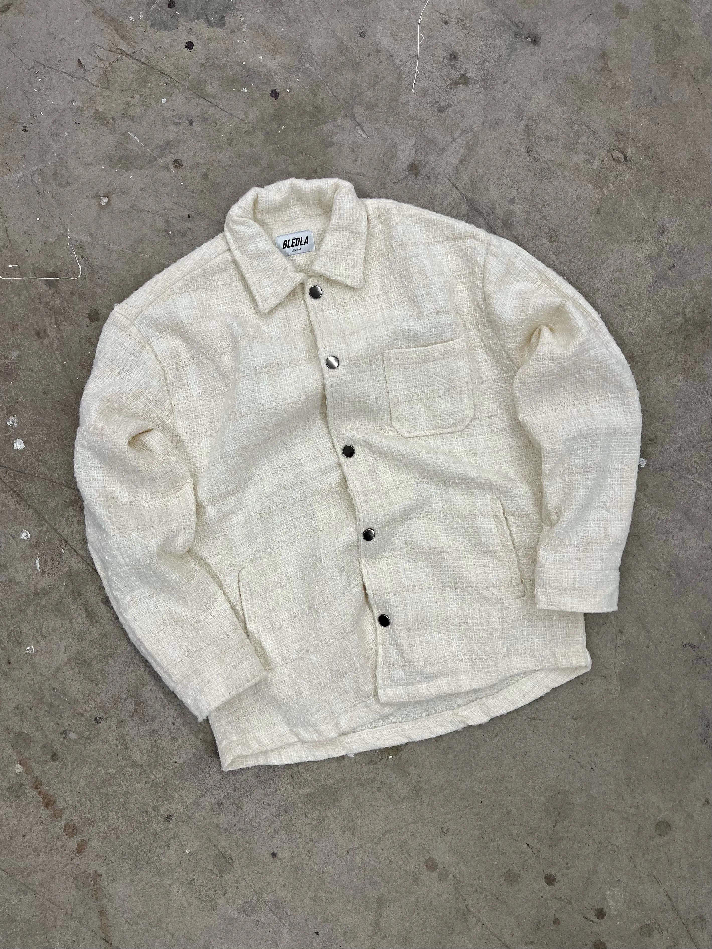 Trouvaille Textured Overshirt - Cream