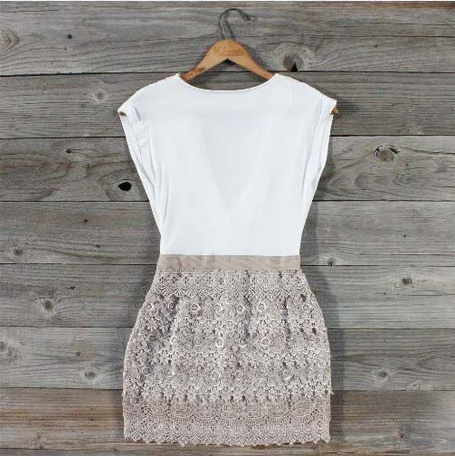 Tucked Lace Dress
