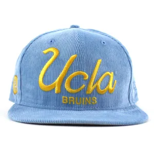 UCLA Bruins VINTAGE NCAA New Era 9Fifty 9Fifty Snapback Hat (CORDUROY Light Blue Gray Under Brim)