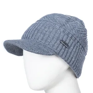 Unisex Plush Fleece-Lined Knitted Beanie Hat