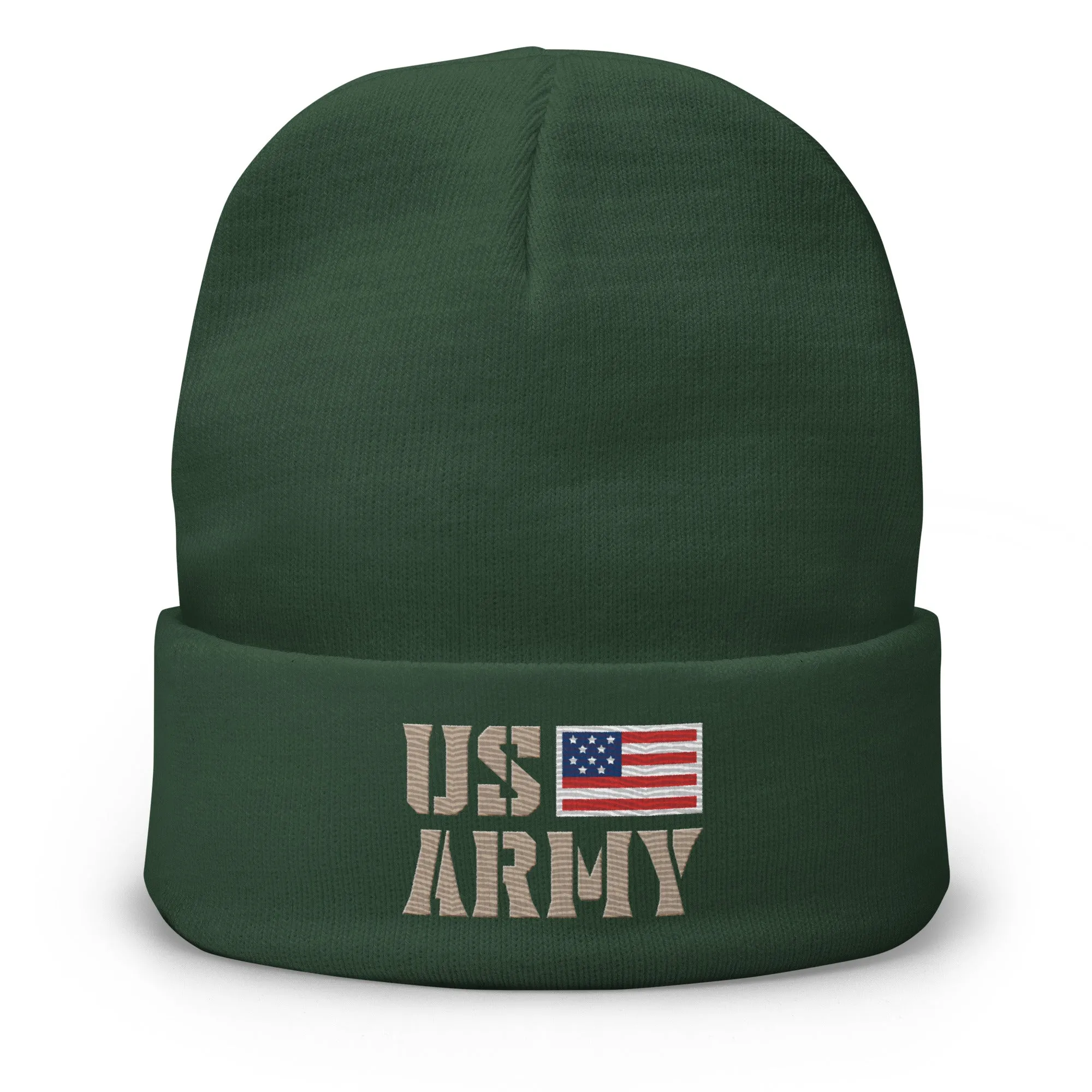 US ARMY Patriotic Embroidered Beanie
