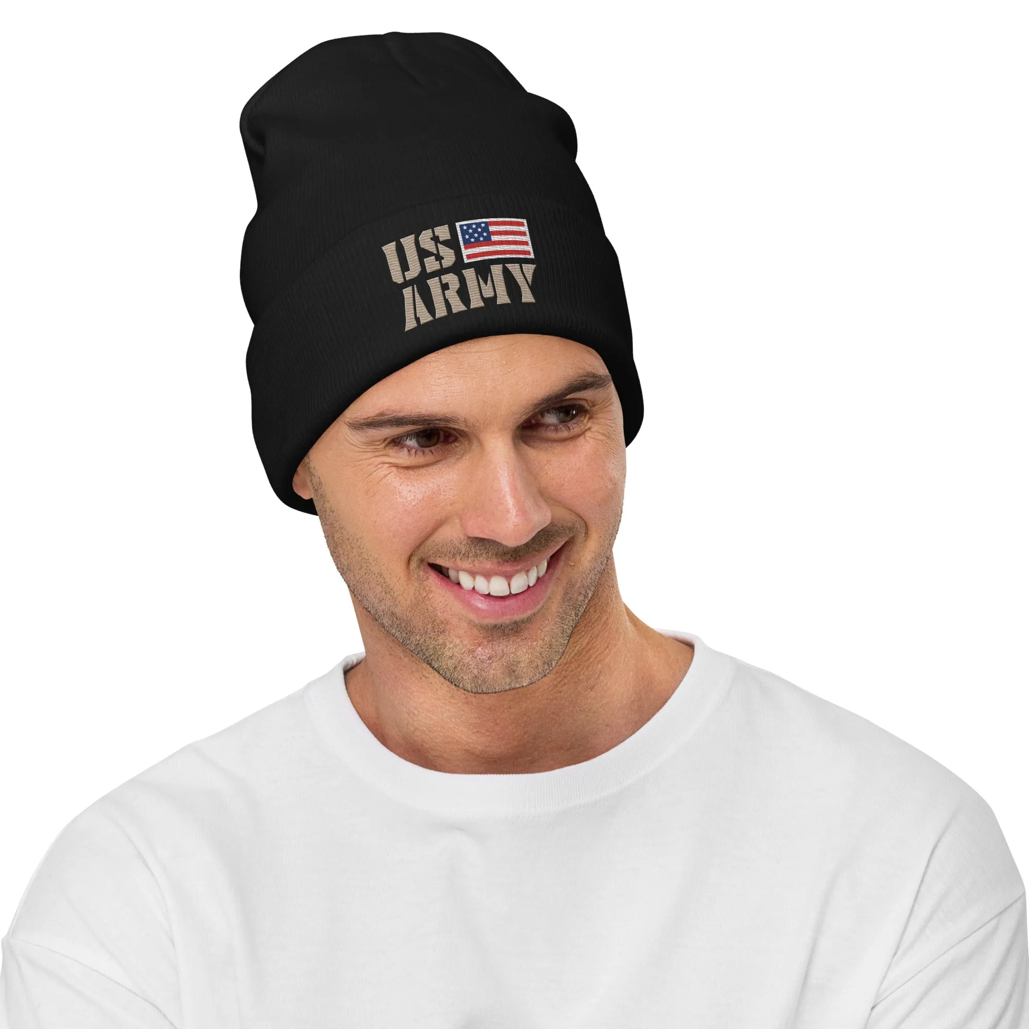 US ARMY Patriotic Embroidered Beanie