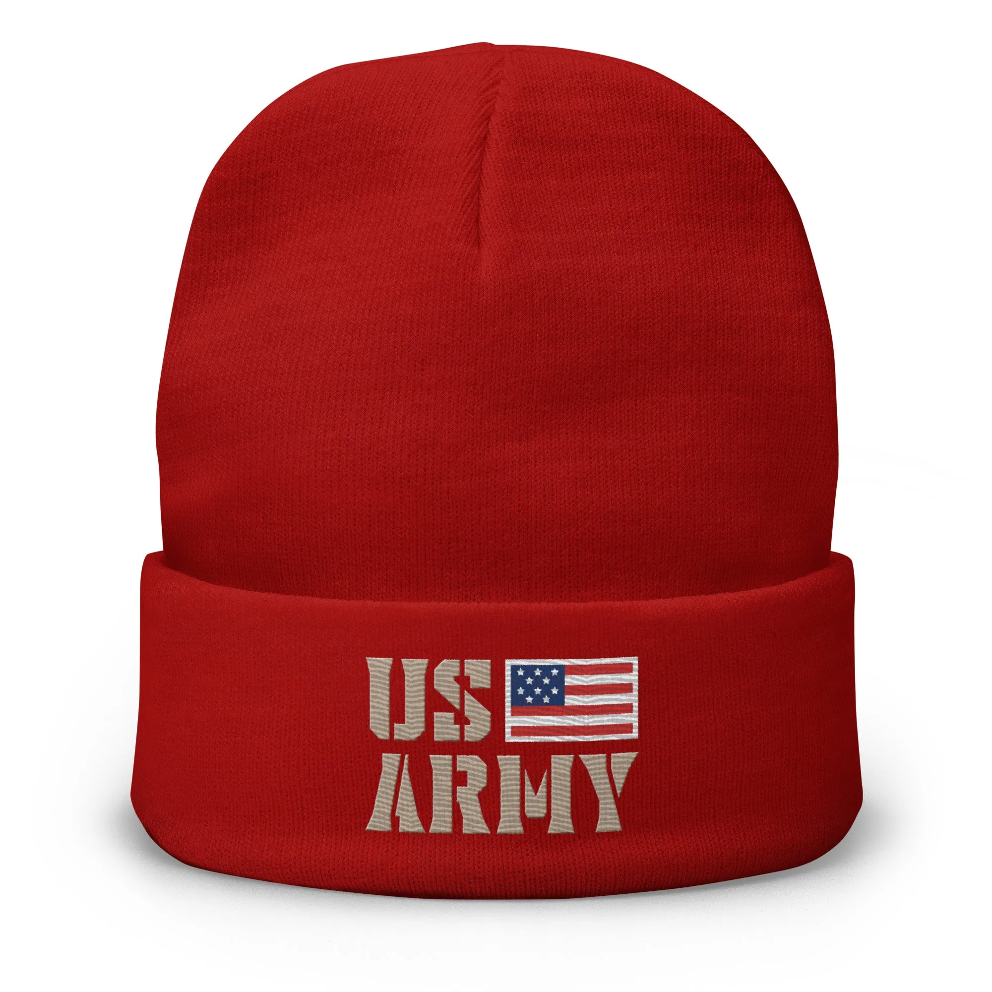 US ARMY Patriotic Embroidered Beanie