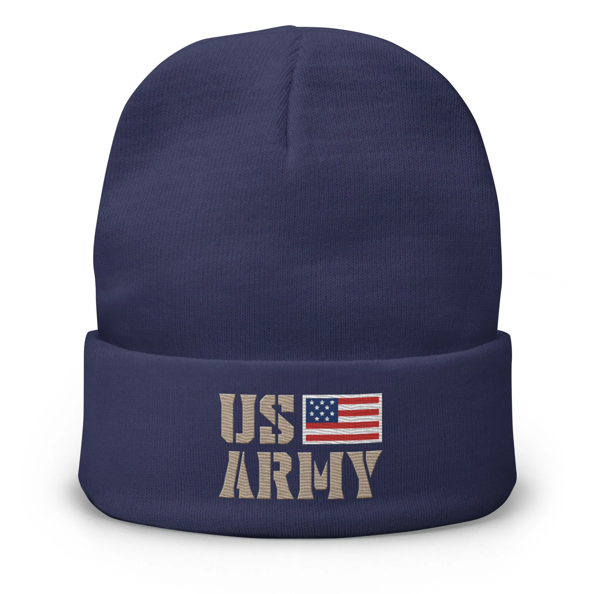 US ARMY Patriotic Embroidered Beanie