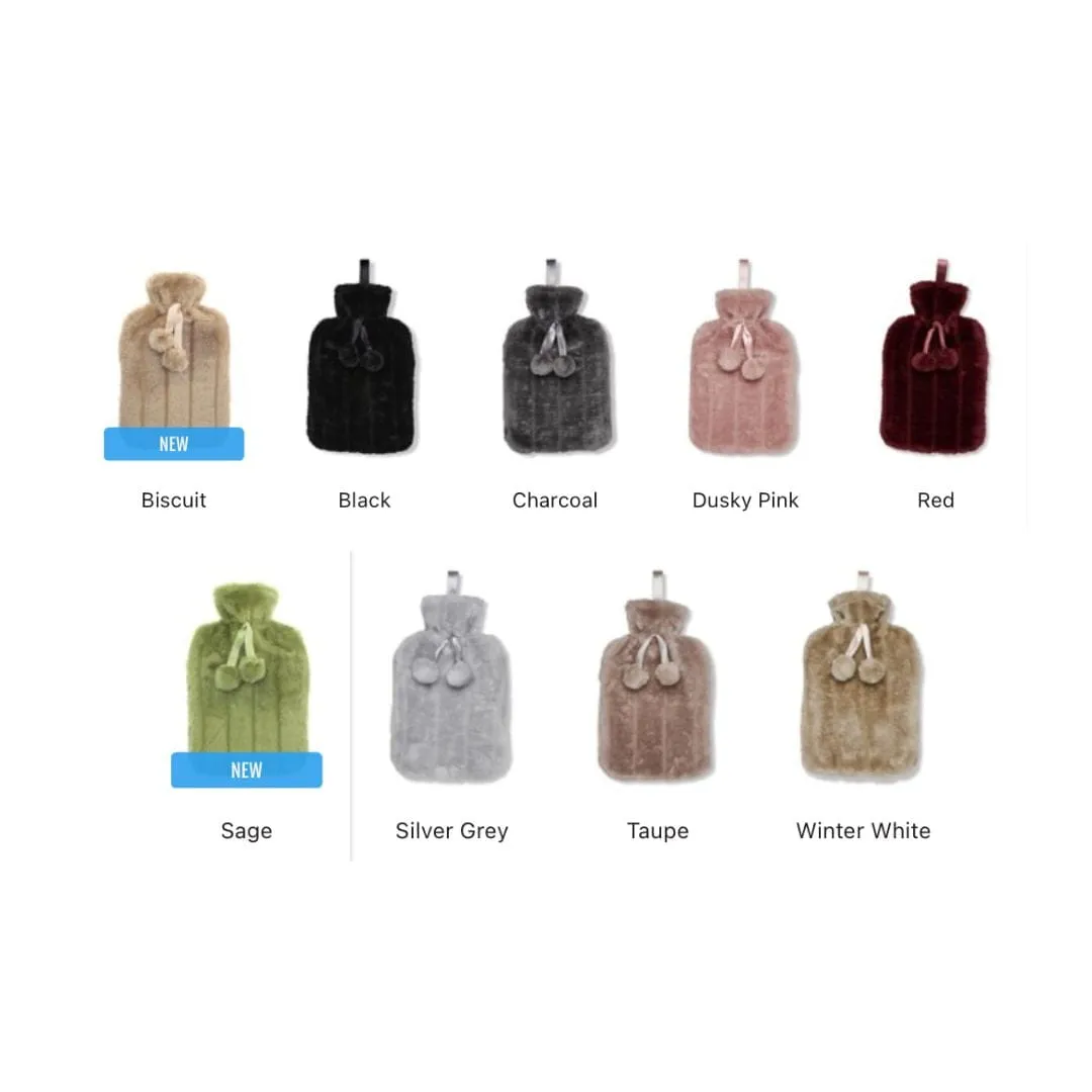 Vegan Luxury Faux Fur Hot Water Bottle & Cover | Multiple Colours