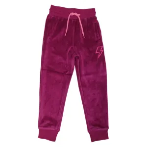 Velour Jogging Pant- Berry