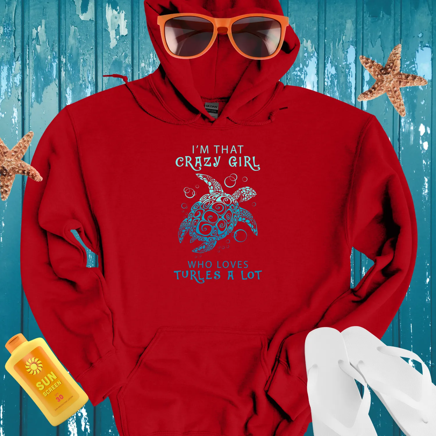 Vibrant Hoodie With Sea Turtle Design For Turtle Lovers