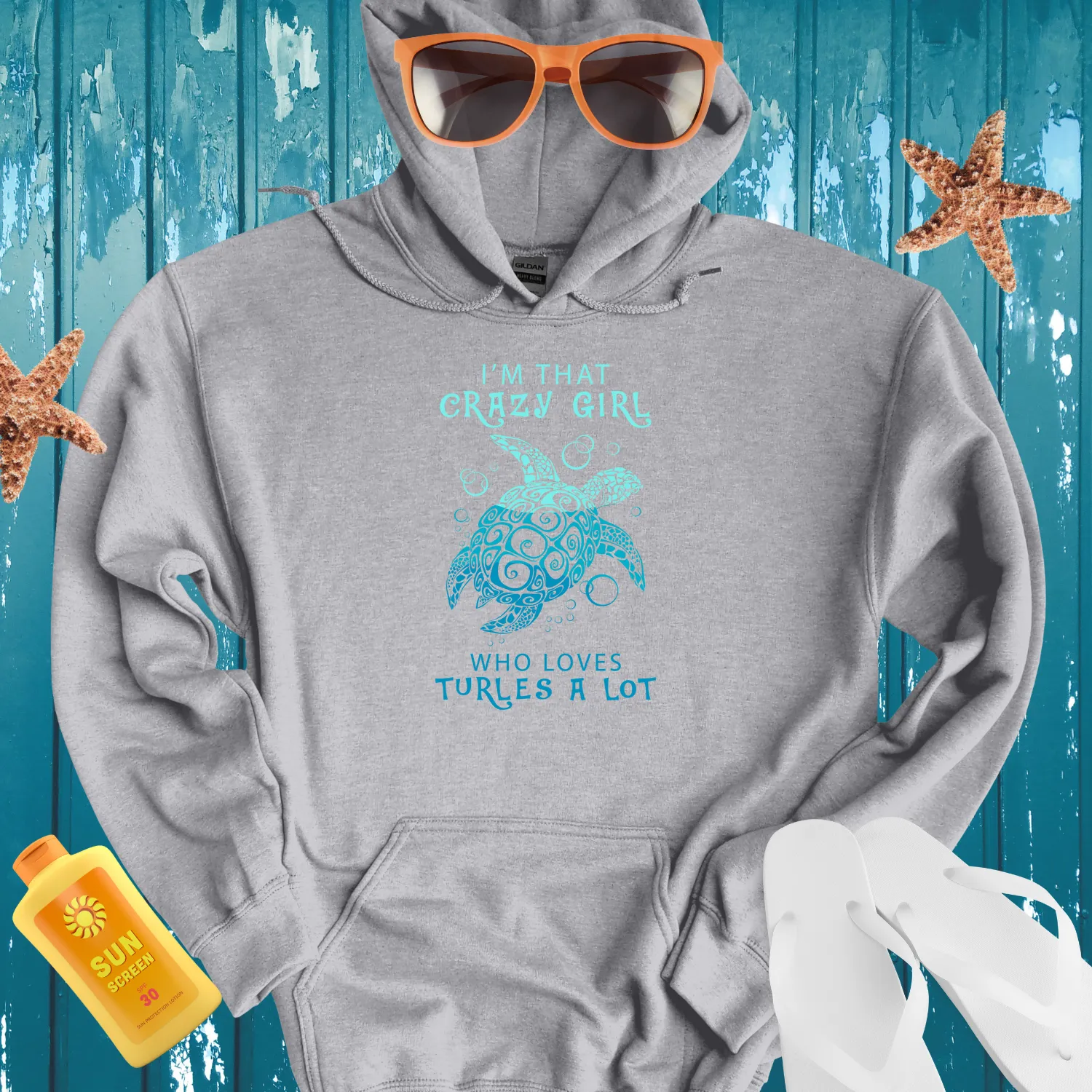 Vibrant Hoodie With Sea Turtle Design For Turtle Lovers
