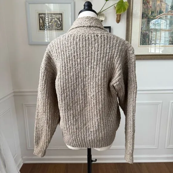 Vintage 70s 80s Banana Republic Safari &amp; Travel Clothing Co Cardigan Sweater Cot
