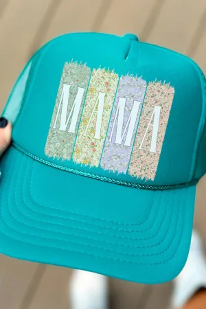 Vintage Colorblock Mama Otto Jade Foam Front Trucker Hat