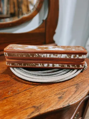Vintage Cowgirl Flat Iron/ Curling Iron Cowhide Case