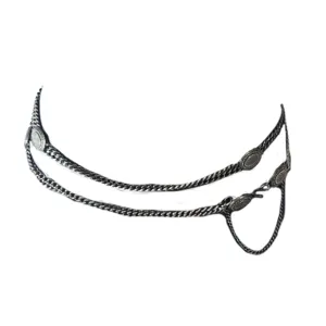 VINTAGE Distressed Metal Drape Chain Belt with Safety Catch