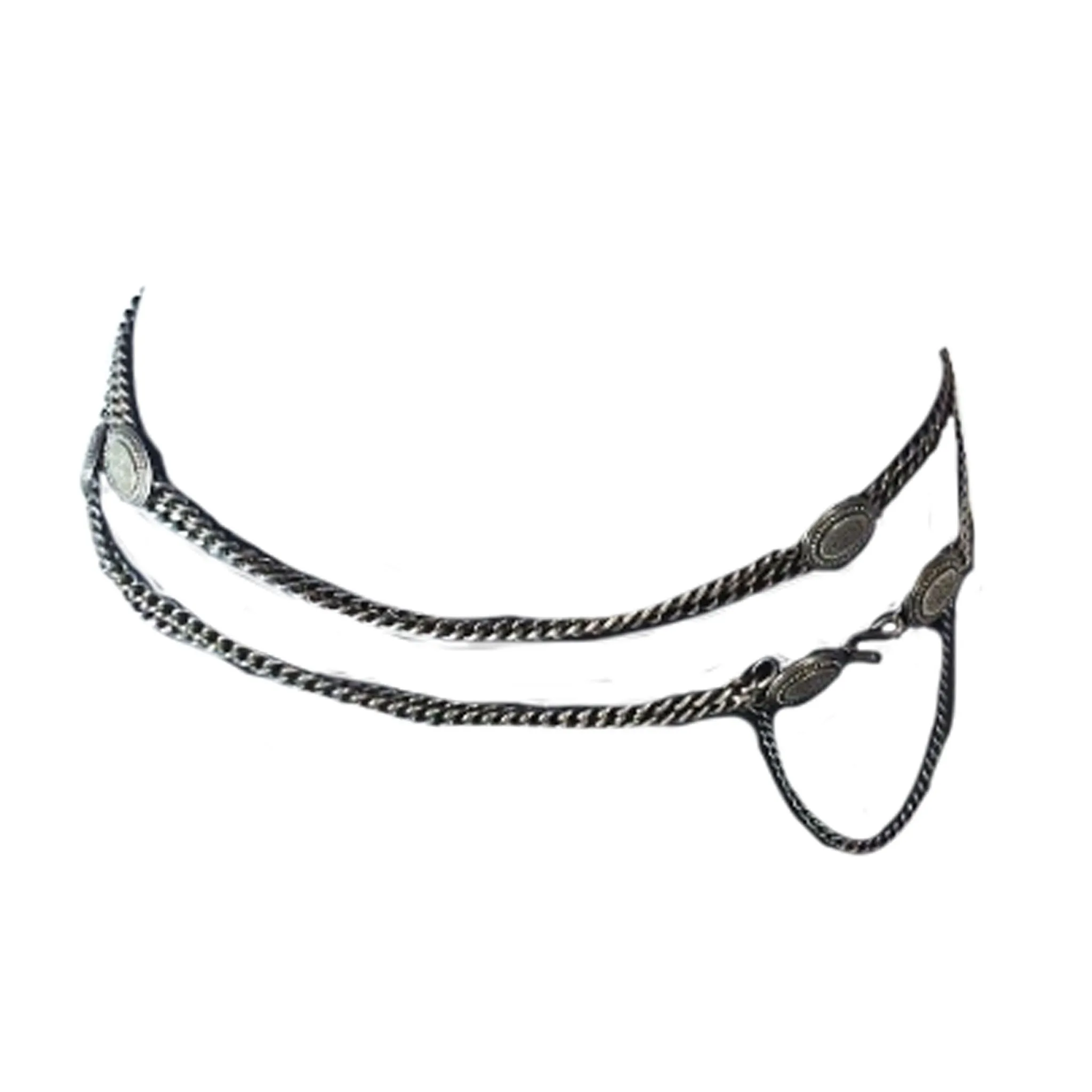 VINTAGE Distressed Metal Drape Chain Belt with Safety Catch