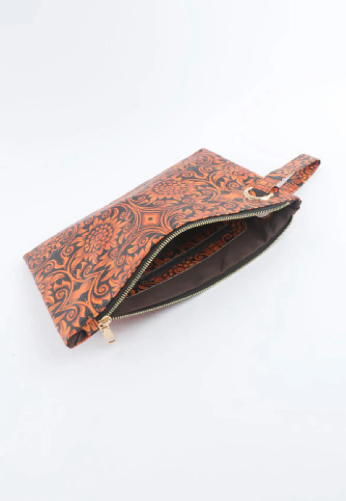 Vintage Floral Wristlet Clutch