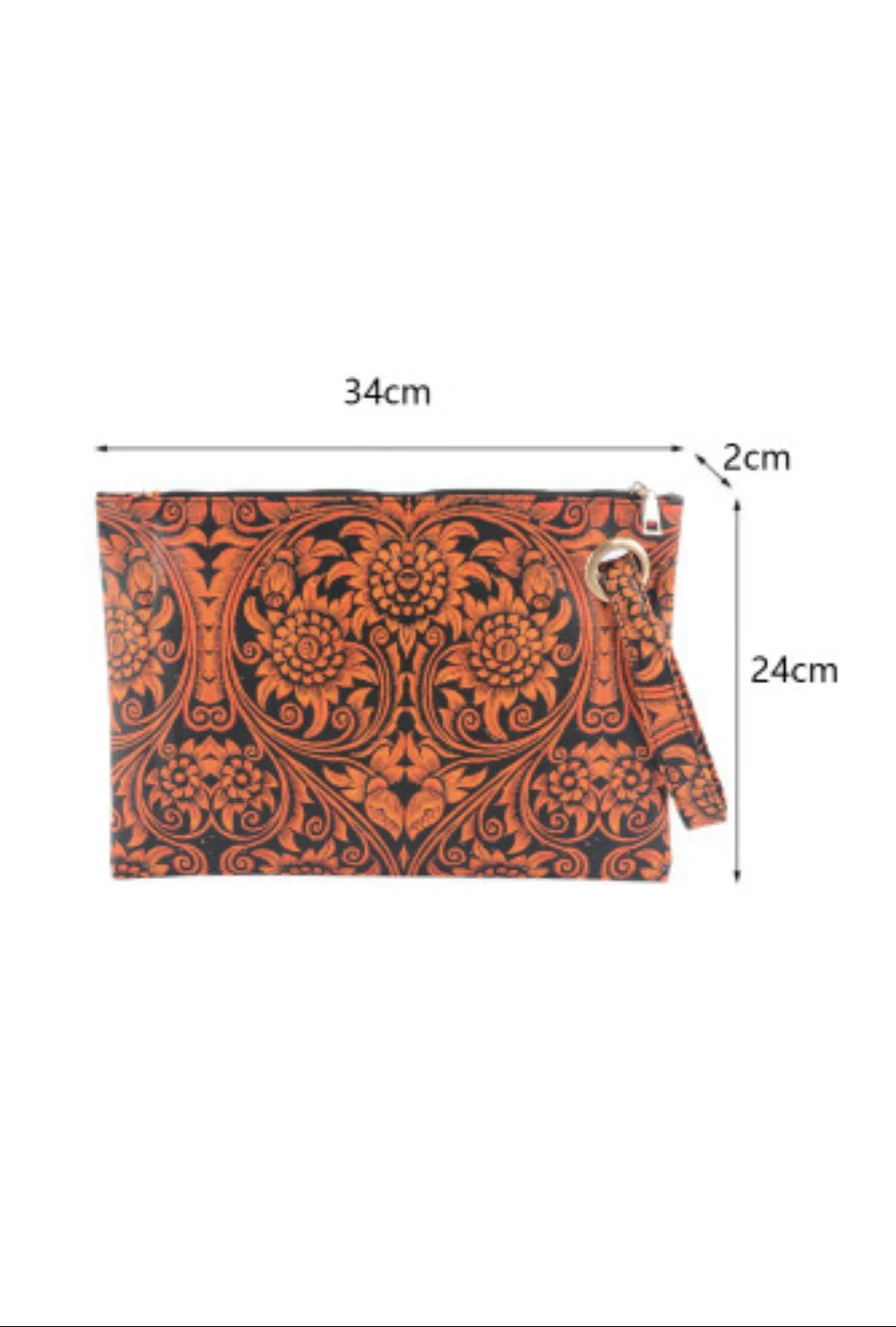 Vintage Floral Wristlet Clutch