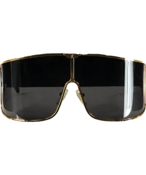 Vintage Frames Metallic Outcast 24kt Yellow Gold Sunglasses One Size