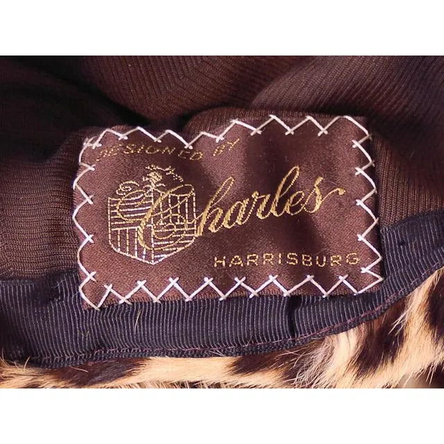 Vintage Genuine Fur Hat Toque Style Late 1940s By Charles