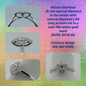 Vintage inspired diamond ring from Allison Kaufman