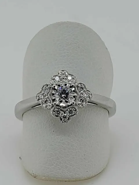 Vintage inspired diamond ring from Allison Kaufman