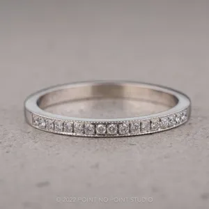 Vintage Inspired Diamond Wedding Band, Jamie Setting, Platinum