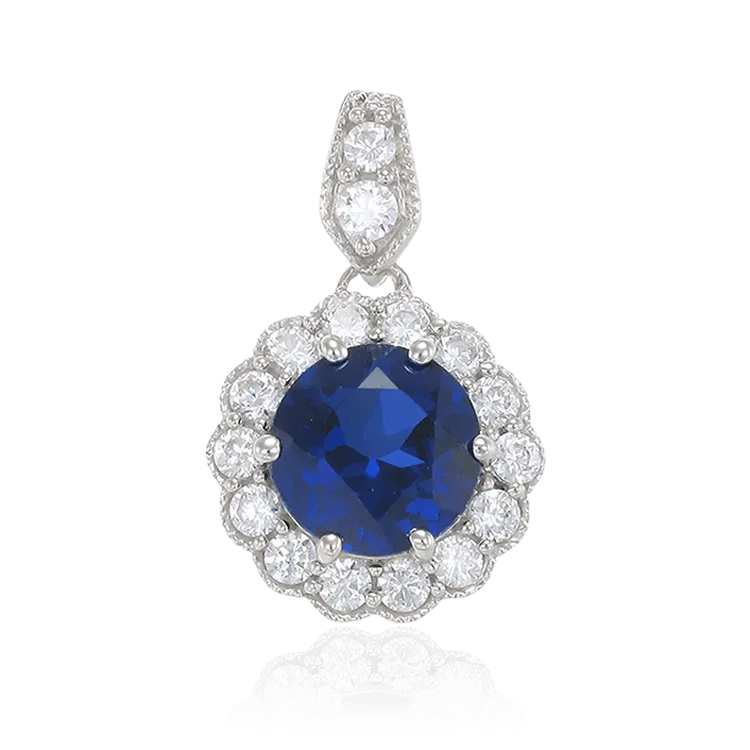 Vintage Inspired Sapphire Pendant