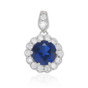 Vintage Inspired Sapphire Pendant