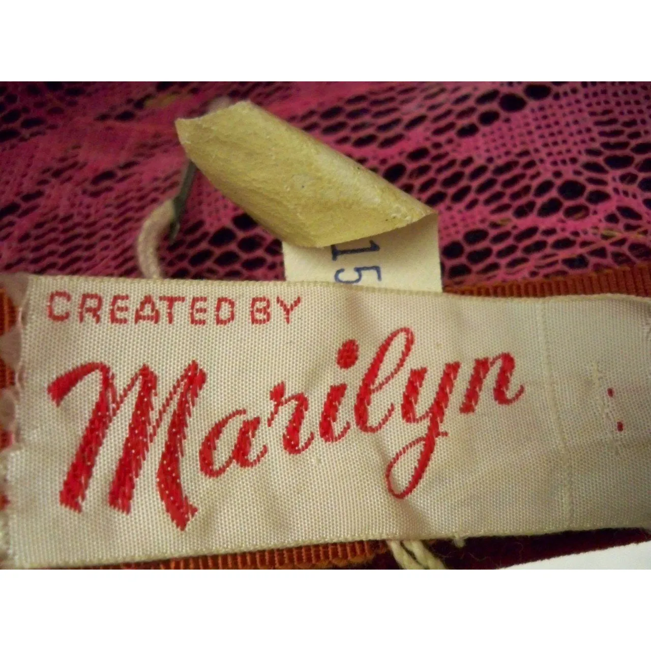 Vintage Ladies Cocktail Hat  Claret Red Velvet Marilyn NOS 1950s