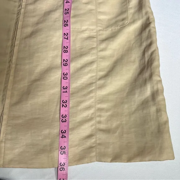 Vintage Laurel Safari Linen Blend Full Zip Shirtdress Dress Size 40 EUC
