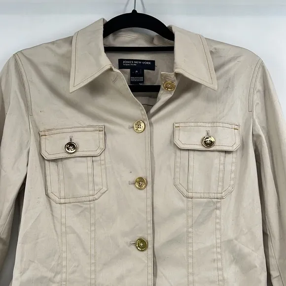 Vintage safari military khaki women’s jacket size small
