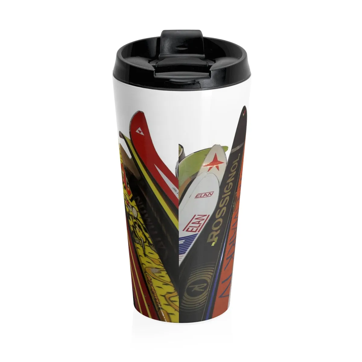 Vintage Skis - Stainless Steel Skiing Travel Mug