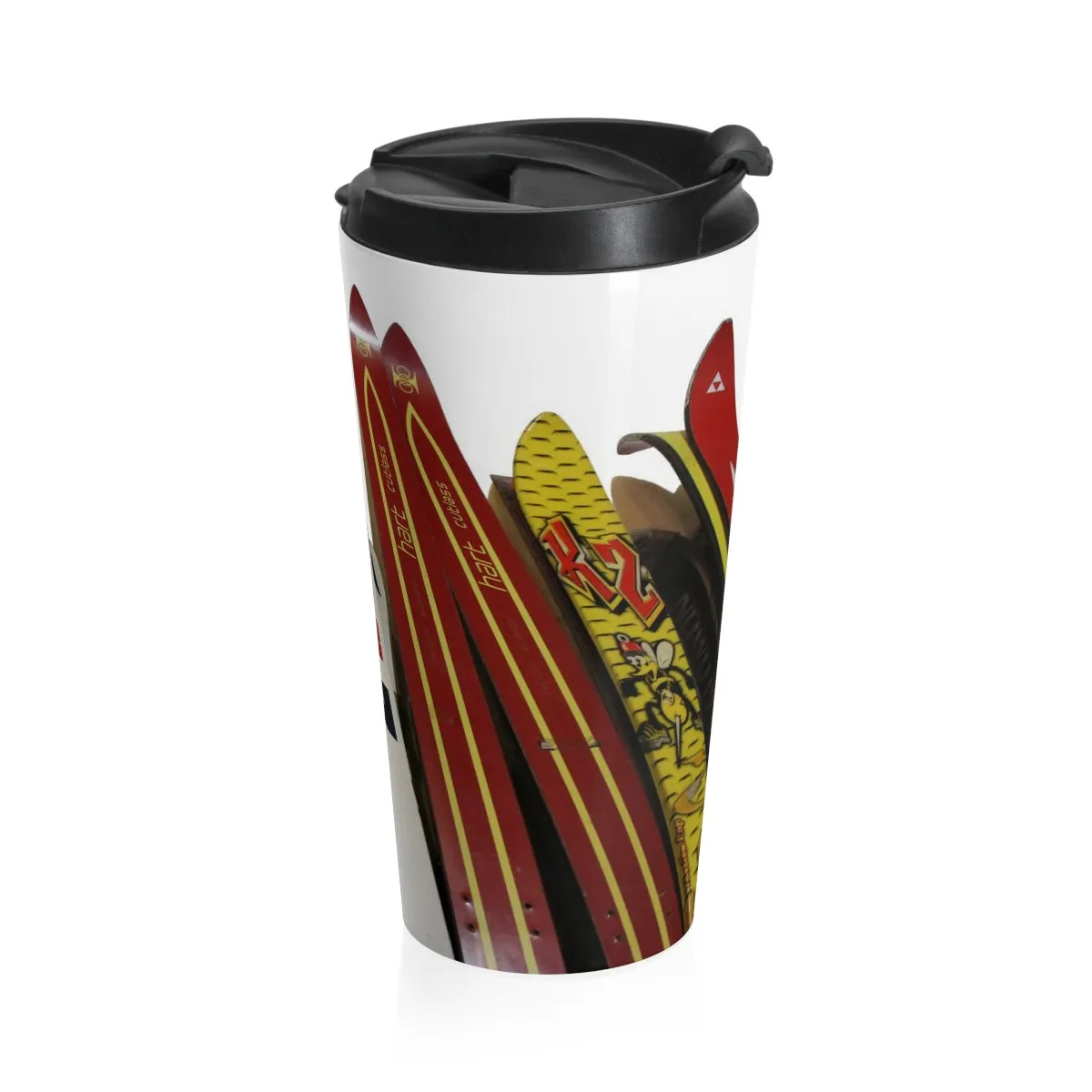 Vintage Skis - Stainless Steel Skiing Travel Mug